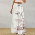 thumbnail image 6 of birthday gifts! QATAINLAV Women's Baggy Flowy Wide Leg Palazzo Pants Trendy Boho Floral Print Summer Beach Pants Casual Lounge Trousers Vacation Outfits Multicolor XL, 6 of 7