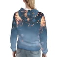 thumbnail image 7 of Lsque Gold And Blue Fireworks Pattern Casual Women's Hoodie,Hooded Sweatshirt with Kangaroo Pocket,Pullover Hoodie with Eye-catching Drawstrings-Large, 7 of 7