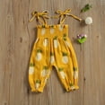 thumbnail image 6 of Douhoow Newborn Baby Girls Floral Print Romper Sleeveless Lace-up Pineapple Jumpsuit, 6 of 8