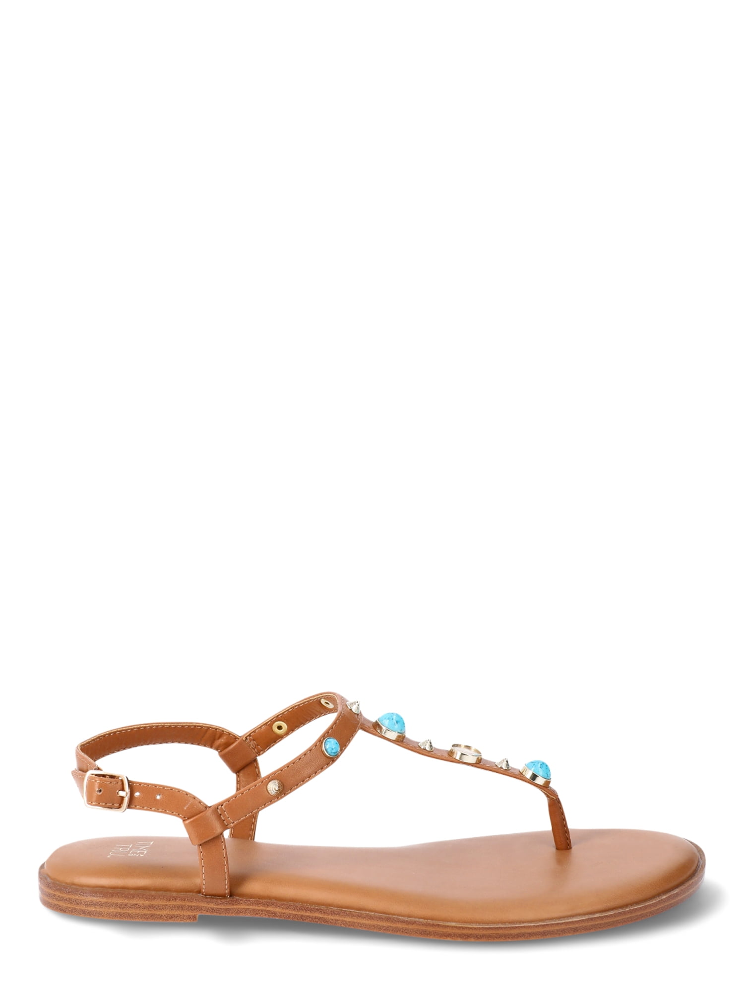 Time and Tru Women's Jeweled T-Strap Sandal