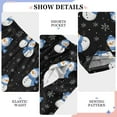 thumbnail image 6 of FORMRS Kids Pajama Pants with Pockets Size 9-10Y Boys Lounge Sleep Bottoms, Black Snowman Pattern, 6 of 8