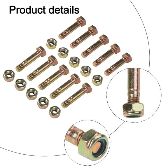 For Ariens 52100100 Shear Pin Set As Shown Compatible Shear Pin Assembly For Machines Maintains Smooth Operation