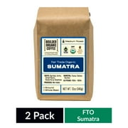 (2 pack) (2 Pack) Boulder Organic Coffee, Sumatra Organic & Fair Trade Single Origin Medium Roast Whole Bean Coffee, 12 oz Bag