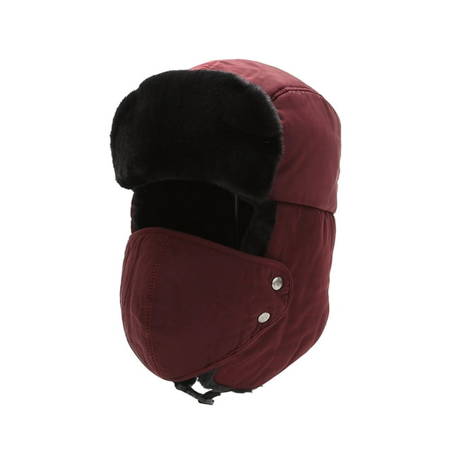Hat for Women Winter Men And Women Thunderheads Hat Thickened Ear Protection Face Protection Cap