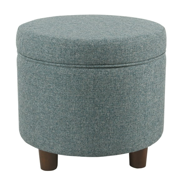HomePop Round Storage Ottoman, Multiple Colors