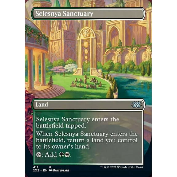 MtG Double Masters 2022 Uncommon Selesnya Sanctuary (Alternate Art Borderless) #411