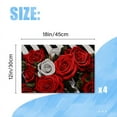 thumbnail image 2 of BaHomeck placemats Set of 4 Bouquet Of Red And White Roses On Black Striped Background Cotton Linen rectangle Placemats for Kitchen Dining Table Indoor,Outdoor,18*12inch, 2 of 4