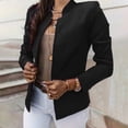 thumbnail image 2 of GDREDA Blazer Élégant pour Femmes à devant Ouvert et Col Cranté, Veste de Travail Noire, m, 2 of 9