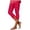A-Red896, variant on XIAOCHA Scalloped Edge Capris for Women High Waist Crops Soft Stretch Casual Daily Wear Leggings