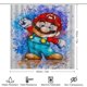 thumbnail image 2 of Juego de 4 cortinas de ducha de Mario con alfombrillas antideslizantes, tapa de inodoro y alfombrilla de baño, cortina de ducha impermeable con decoración de dibujos animados para baño con 12, 2 of 8