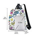 thumbnail image 3 of FORMRS Women's Travel Backpack Purse Anti-Theft Hidden Pockets Casual Shoulder Bag, Blue Doodle Pattern, 3 of 7
