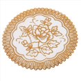 thumbnail image 5 of 6 Exquisite Gold-tone Flower Dinning Table COASTERS SET, 5 of 5