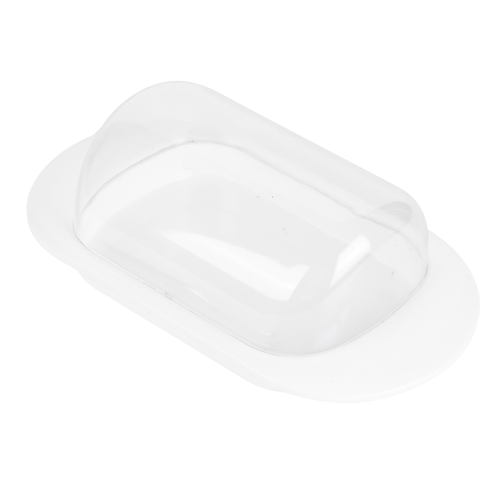 Cheese Dish, Lifting Ears Large Space Base Plastic Storage Box For Home For Kitchen White,Blue