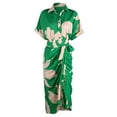 thumbnail image 4 of Kcodviy Robe Décontractée pour Femmes à Imprimé, Col à Revers, Manches Courtes, Taille Haute, Robes Longues pour Femmes, Taille Haute, Longue Robe-Chemise, 4 of 7