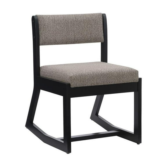 Linon Callum 2 Position Sled Base Chair Black Stone