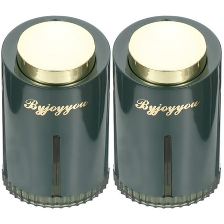 

Bestonzon 2pcs Toothpick Dispenser Press-type Automatic Opening Toothpick Holder Round Toothpick Box