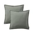 thumbnail image 5 of My Texas House 20" x 20" Andie Reversible Solid Green Cotton Throw Pillow, 5 of 5