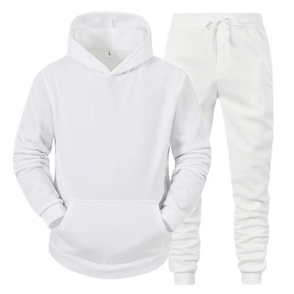 Vividxx Men Zipper Sweater Pants Sports Suit Leisure Solid Color Autumn And Winter Set