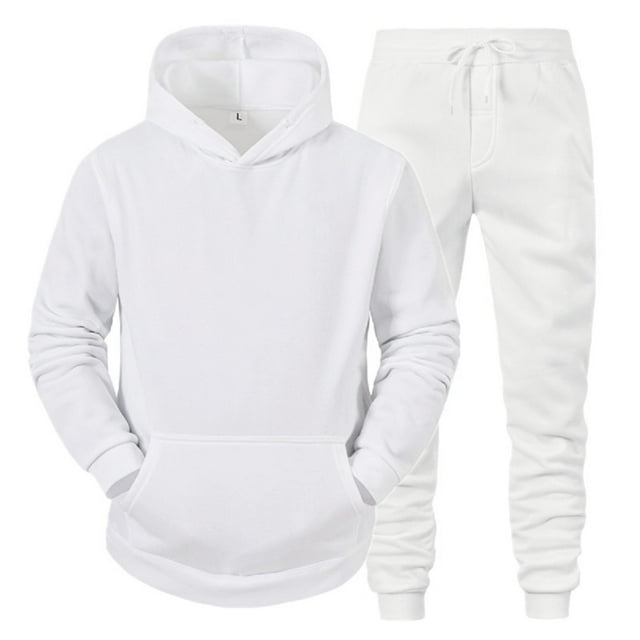 Kcodviy Men Autumn and Winter Men's Suits Slim Fit Set Leisure Solid Color 54 Suit Zipper Sweater Pants Sports Party Suits for Men Suit