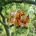 thumbnail image 5 of Cow Window Hanging Decor 2D Flat Acrylic Style Stained Glass Effect Colorful Sunlight Reflector For Windows Sunrooms Porch, 5 of 5