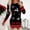 Black 2, variant on BLTIBY Christmas Sweatshirt Dress for Women 2024 Xmas Print Autumn Winter Round Neck Casual Soft Long Sleeve Fashion Pullover Dresses Outfit Trendy Black S