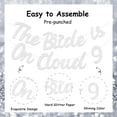 thumbnail image 5 of Bride On Cloud 9 Banner for Birdal Shower Decoration, Glitter Silver The Bride Is On Cloud 9 Banner, Bride To Be Bachelorette Party Engagement Wedding Shower Decorations, 5 of 7