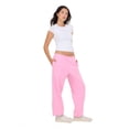 thumbnail image 3 of Forever 21 Women's Bright Pink Low-Rise Fleece Jogger, M, 3 of 6