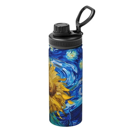 

Ocsxa Whimsical Sunflowers Night Sky Print 18oz Stainless Steel Water Bottle Unisex Water Bottle Insulated Sports Water Cup Flask for Cold Water Drinks/Sports/Travel/Car/School