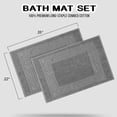 thumbnail image 2 of Superior Egyptian Cotton 900 GSM Greek Key Border 2-Piece Bath Mat Set, Silver, 2 of 7