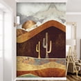 thumbnail image 2 of Idea4wall 3pcs Nordic Style Golden Mountain Stick Wallpaper Removable Wall Murals Large Wall Stickers for Home Decoration, 108"x72", 2 of 5