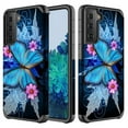 thumbnail image 2 of Galaxy S21 Plus Case with Screen Protector for Girls Women, Dual Layer Heavy Duty Protective Phone Cover Cases for Galaxy S21 Plus/S21+ - Blue Butterfly, 2 of 5