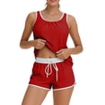 thumbnail image 3 of HVOBTTY Summer Women's 2 Piece Tankini Swimsuit Set Sport Bathing Suits Casual Top and Short Pant with Regular for Beach and Water Scene, 3 of 5