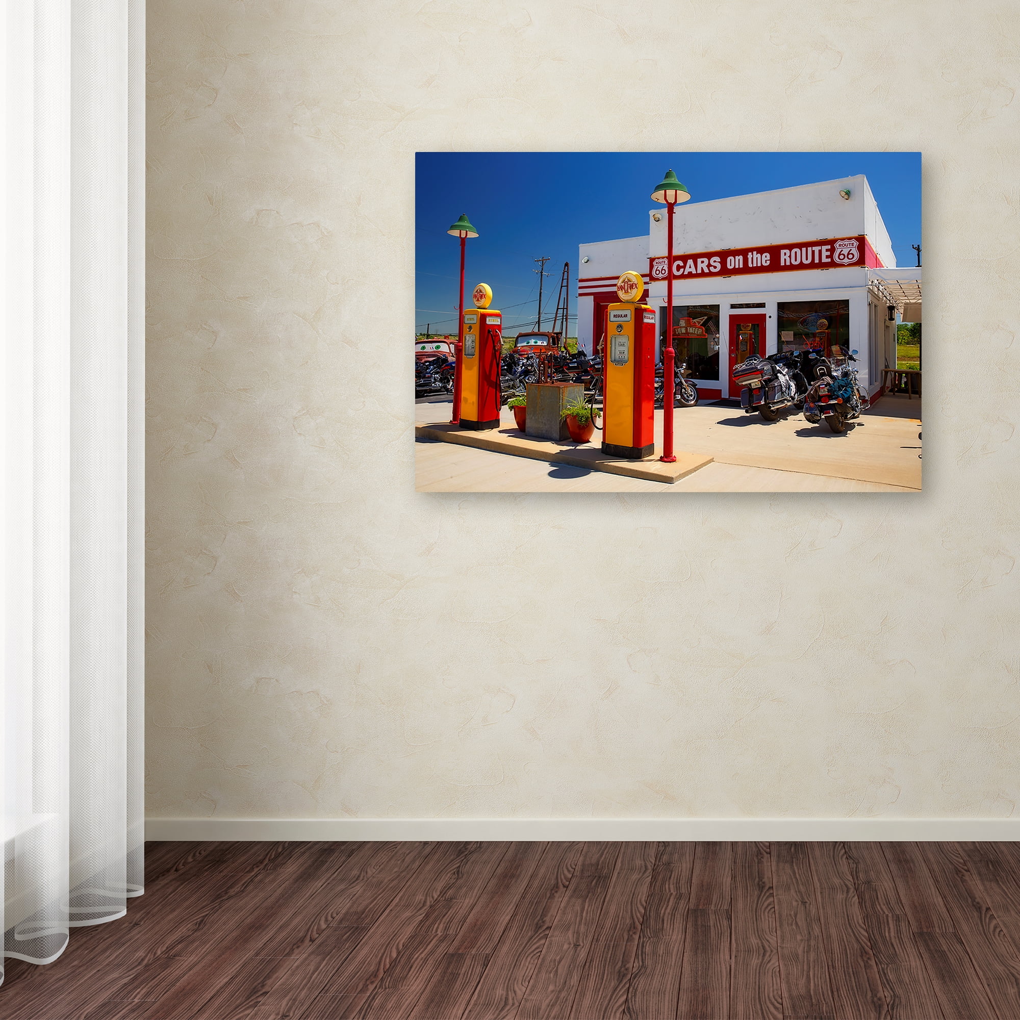 Trademark Fine Art 'Rt 66 Kansas Kanotex' Canvas Art by Mike Jones Photo