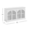 thumbnail image 6 of Jofran Archdale 65" Gothic Arch Transitional Sideboard Storage Cabinet with Glass Doors, 6 of 12