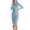 Blue, variant on Autumn Winter Womens Long Sleeve Turtleneck Sweater Dresses Knitted Bodycon Midi Sheath Jumper Dresses