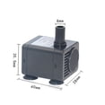 thumbnail image 3 of LOLIPPYY Black Submersible Water Pump for Fish Tank Quiet Operation Easy Clean ABS 200L/H, 3 of 8