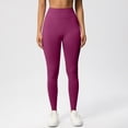 thumbnail image 7 of Maoxin Leggings for Women's Peach Seamless Solid Color Waist Hip Lift High Waist Yoga Wear Sports Running Fitness Yoga Pants Leggings for Women Tummy Control Watermelon Red XS, 7 of 7