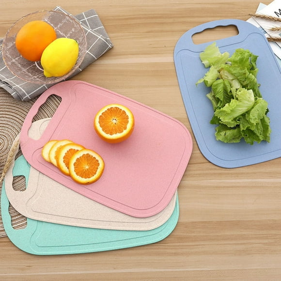 Lloopyting Planches à Découper pour Cuisine Planche à Découper Paille de Blé Planche à Découper Légumes Fruits Ménagers Petite Planche à Découper en Plastique pour Dortoir Planche Collante Portable