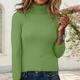 thumbnail image 5 of High Neck Turtleneck Sweater for Women – Long Sleeve Slim Fit Knitted Pullover, Soft Warm Lightweight Stretchy Casual Winter Fall Top, 5 of 7