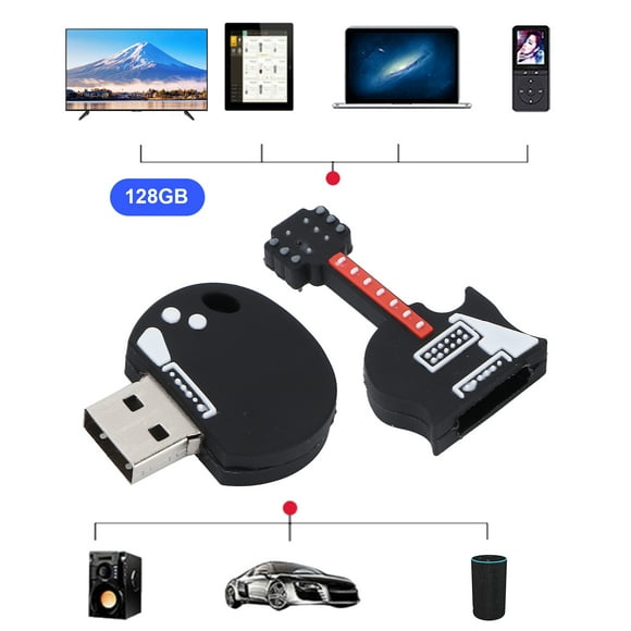 USB Flash Drive, Bass Guitar Cute Portable USB Flash Drive Mini Plug And Play Free Driver USB Stick For Wonderful Gifts