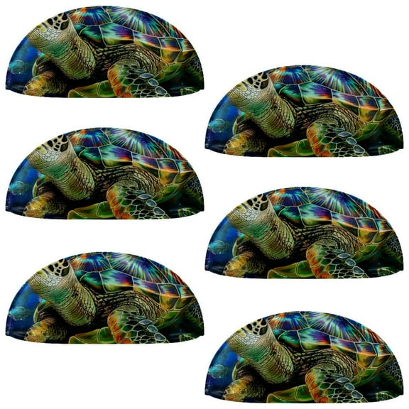 PhooArto 6 Pcs Cup Drawer Pulls, Sea Turtle Ocean Shell Shape Handles Cabinet Knobs for Dresser Cupboard Closet Wardrobe with Screws