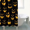 thumbnail image 4 of Halloween Themed Shower Curtain Spooky Ghosts Pumpkins Skulls Witches Black Cats Vintage Style,72x72in Shower Curtain, 4 of 6
