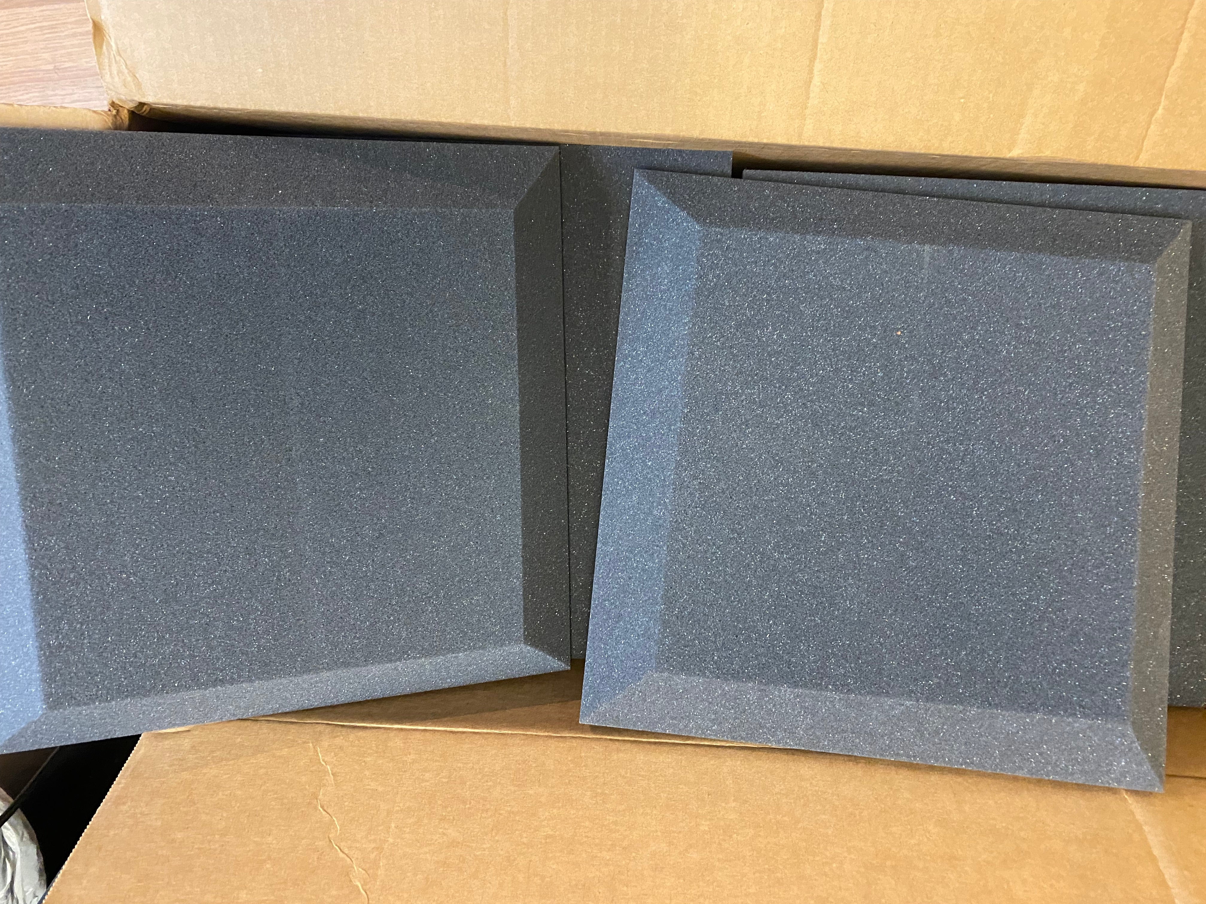Ultimate Acoustics UA-WPB-12 Acoustic Foam Absorption Panels - 12"x12"x2" Bevel 24-Pack