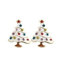 thumbnail image 1 of Pendientes de botón para mujer, pendientes de botón, pendientes de botón para mujer, pendientes de botón navideños, pendientes rojos, árbol de Navidad, copo de nieve europeo, accesorios de bastón, pen, 1 of 3