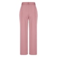 thumbnail image 5 of Dress Pants Women Solid Color Lightweight Fashion 2024 New Arrive Womesn Pants Stright Button Down Work Pants for Women(Pink,M), 5 of 5