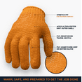 thumbnail image 2 of RefrigiWear Acrylic Honeycomb Grip Glove - Insulated Work Gloves with Superior Grip, -10°F Cold Protection, Latex-Coated Palm (Sold by the Dozen), 2 of 4