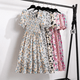 thumbnail image 2 of Niche French Design Sensibility High-end Feel Floral Print Short Sleeve Long Dress For Women Summertzw, 2 of 6