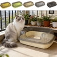 thumbnail image 7 of Dark Grey Semi Enclosed Cat Litter Box With Top Entry High Sides Odor Control Plastic 36.5X27X13.5Cm 14.4X10.6X5.3In, 7 of 7