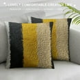thumbnail image 3 of Nawypu  Retro Boho Textured Accent Mid Century Throw Pillow Covers Modern Vintage Minimalist Geometric Decorative Abstract Pillowcase for Sofa,Brown Black and Gray, 3 of 5