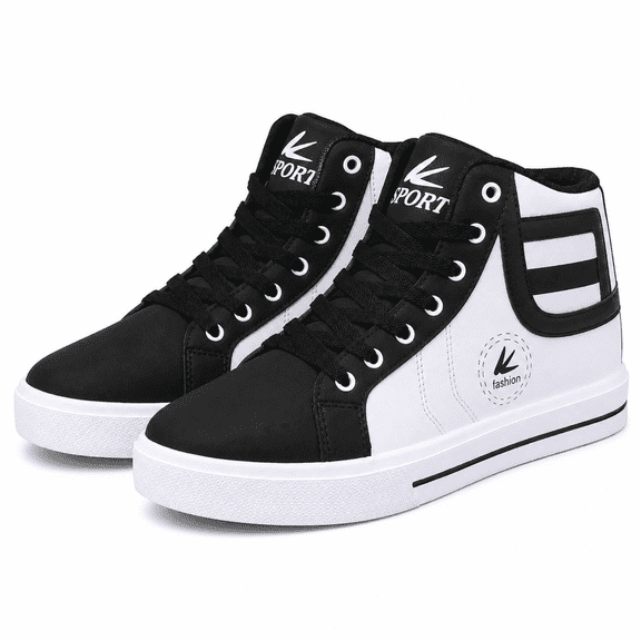 CONIVISON Comfort High-Top Sneakers, Lightweight Leather Casual Shoes for Men and Women